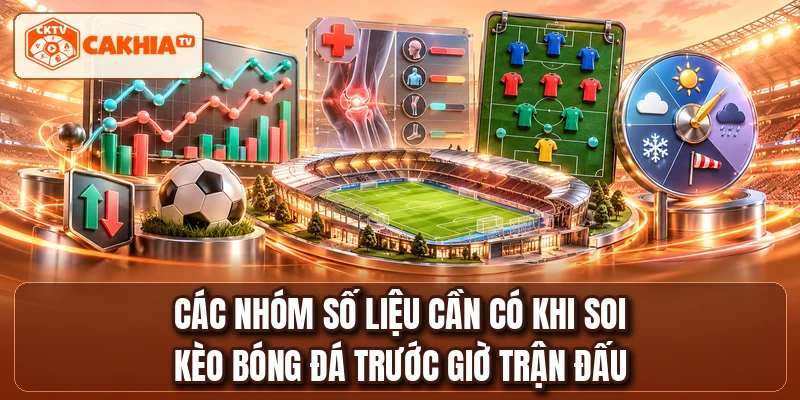 Các nhóm số liệu cần có khi soi kèo bóng đá trước giờ trận đấu