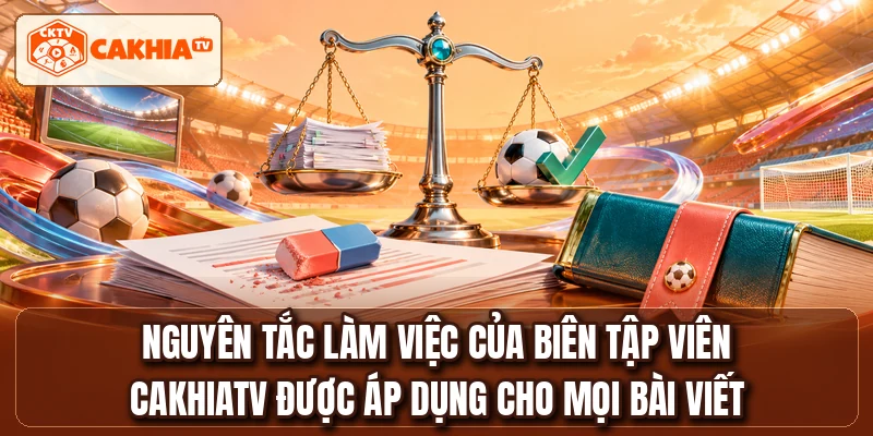 Nguyên tắc làm việc của biên tập viên CakhiaTV được áp dụng cho mọi bài viết
